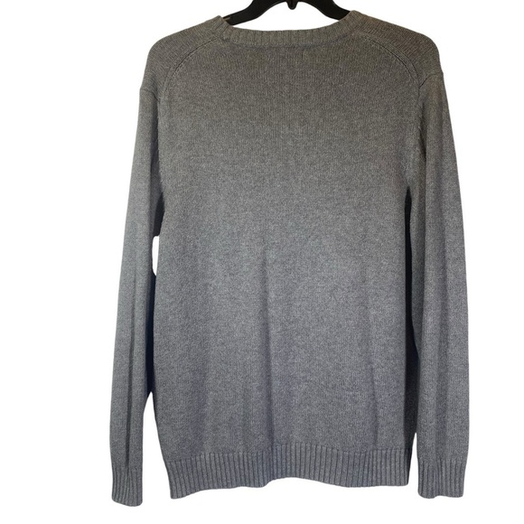 Croft & Barrow Men's size Large Gray crew neck knit sweater long sleeve pull on - Picture 3 of 7